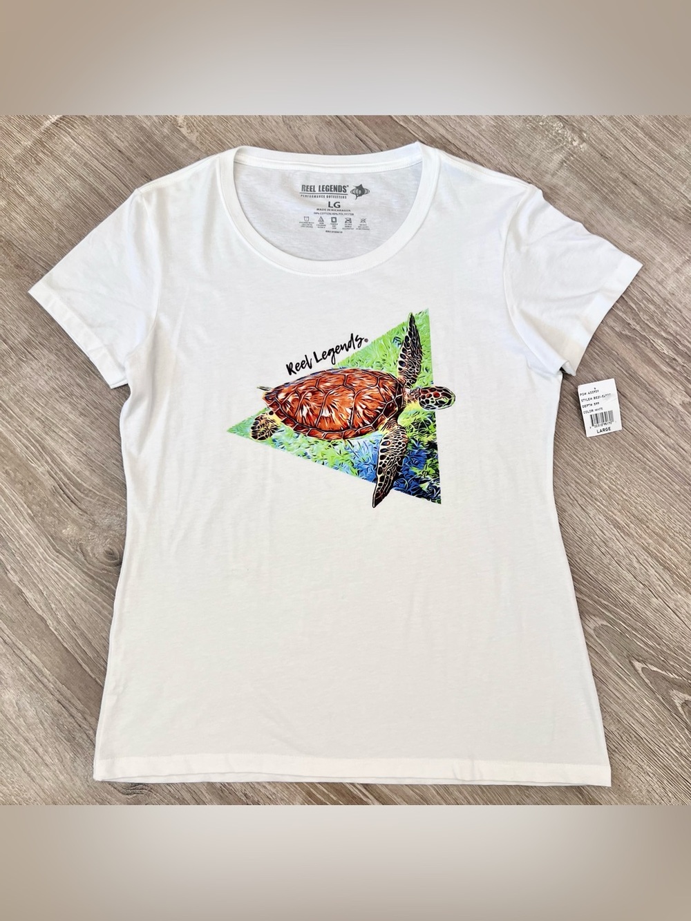 Reel Legends Sea Turtle Short Sleeve Shirt size Large